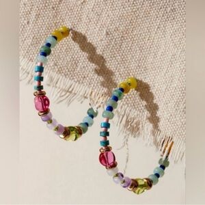 NWT Free People Panama Beaded Hoops